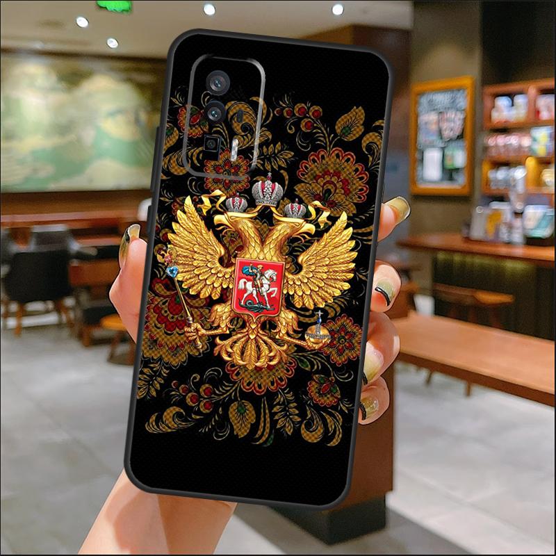 Russia Flag National Emblem Case For Xiaomi 14T Pro 13T 11T 12T 13 14 15 Ultra POCO X7 Pro X3 X5 X6 M6 F5 F6 Pro Cover