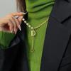Micro Setting Necklace Design Sense Clothing Pendant Men Women Jewelry Gift  Party