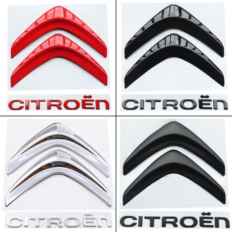1 Stück 3D Metall Citroen Auto Heckbuchstaben Heckstoßstange Heckklappe Kofferraum Aufkleber Auto Heck Emblem Aufkleber Styling Zubehör