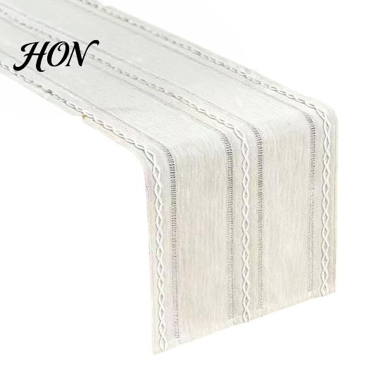 Centerpiece Table Runner Cotton Linen for Dining Table, Nordic Minimalist Long Desk Kitchen Coffee Tea Natural Rustic Home Decor