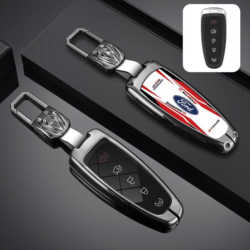 Car Smart Remote Key Case Cover Shell For Ford Explorer Edge Escape Flex Taurus 2011 2012 2013 2014 2015 Keychain Accessories
