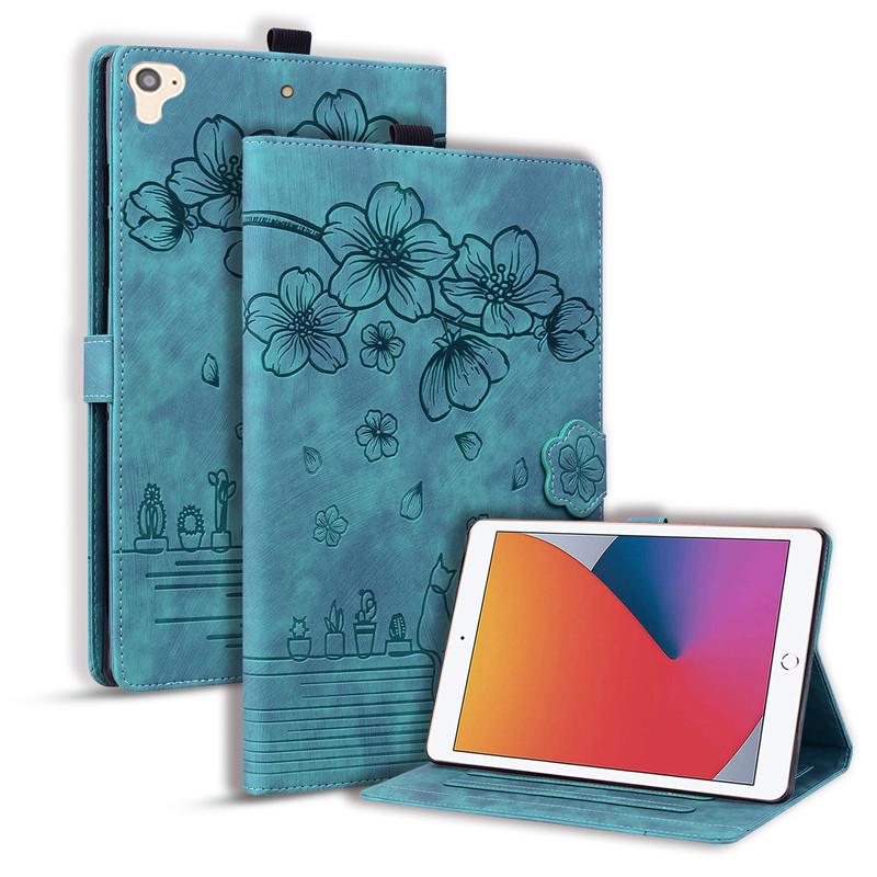Emboss Flower Wallet Tablet pentru iPad a 9-a generație Husă IPad 10.2 9.7 Husă pentru iPad 10 9 8 7 6 5 Th Gen Air 2 Pro 11 Fete