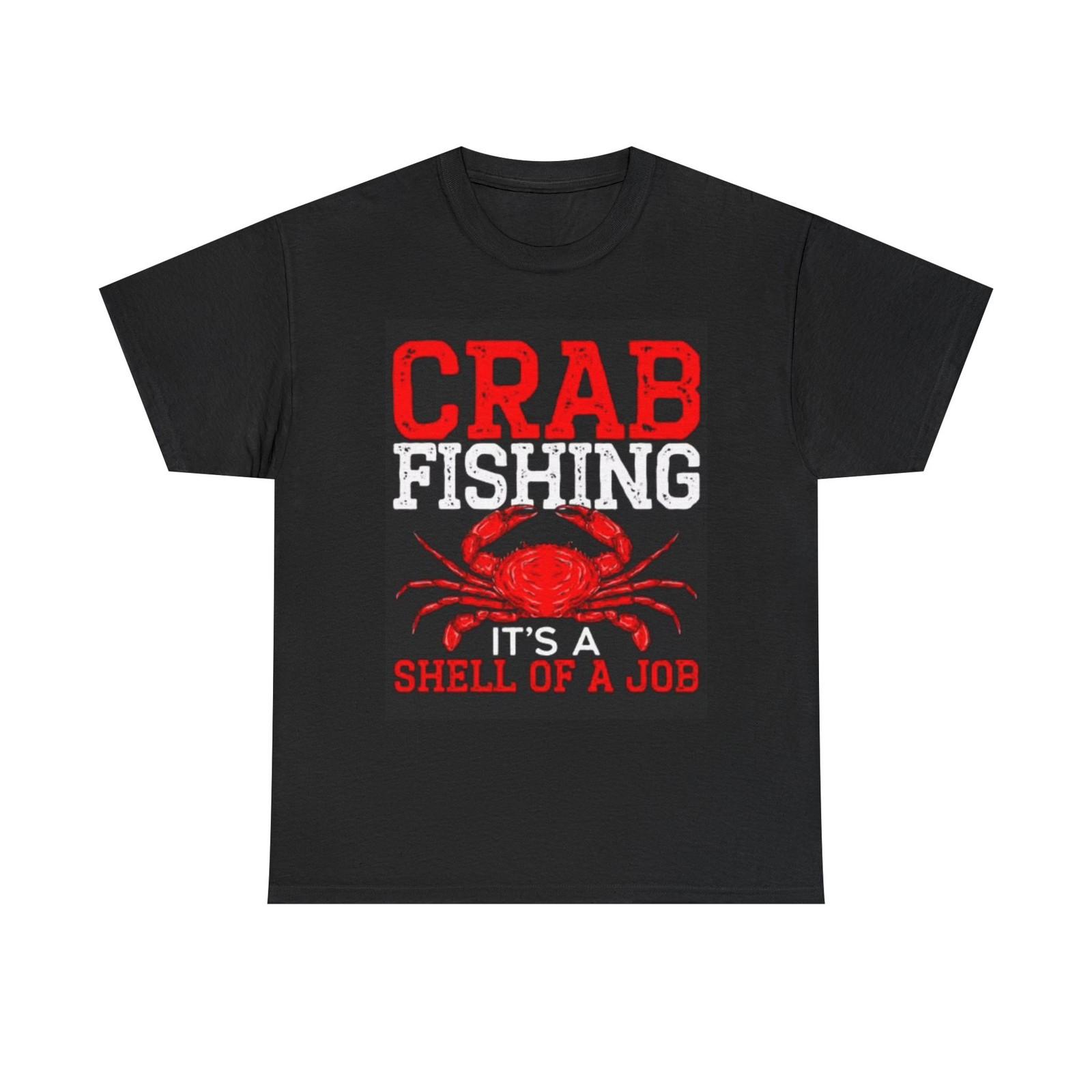 Crab Fisherman Graphic T Shirt Fishing Boat Alaska Unisex Heavy Cotton Tee S