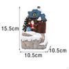 Music Box with , Desktop Ornaments Village Colorful Lights, Santa Snowy House Decoration for