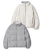 Musinsa Standard Daily Puffer Reversible Fleece Short Padded Jacket [Light Gray/Ivory]
