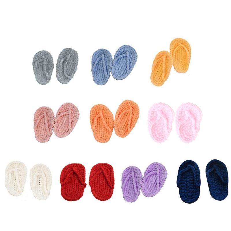 Lovely BabeBorn Accesorios Picture Outfits Crochet Flip-flops Multicolors Boy / Girl Costume Flip-flops Set 0-2 Month