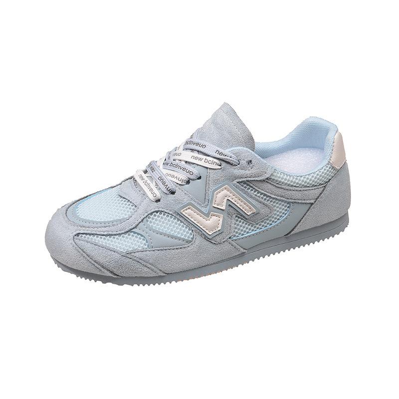 Cream mesh German training shoes women's 2025 summer new designer fashion versatile casual shoes flat-bottomed breathable