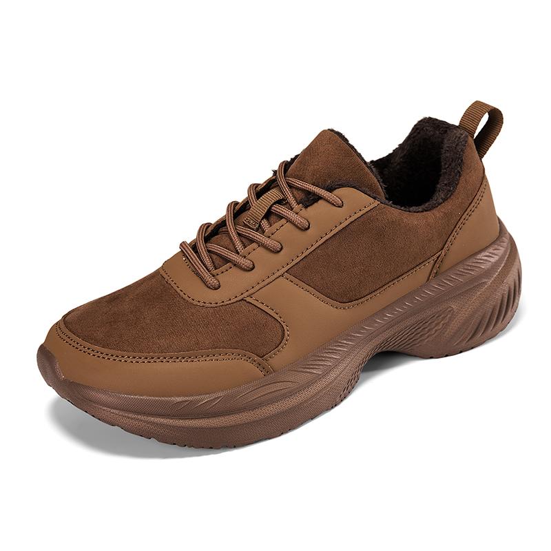 Winter Mens Wide Box Sneakers Fur-lined Keep Warm Frost Resistant Casual Sports Shoes Walking for Big Wide Fat Foot