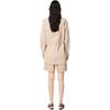 Pinko Color Block Drawstring Waist Jacket Women Jackets Beige Black 103002A1NH-CZ9