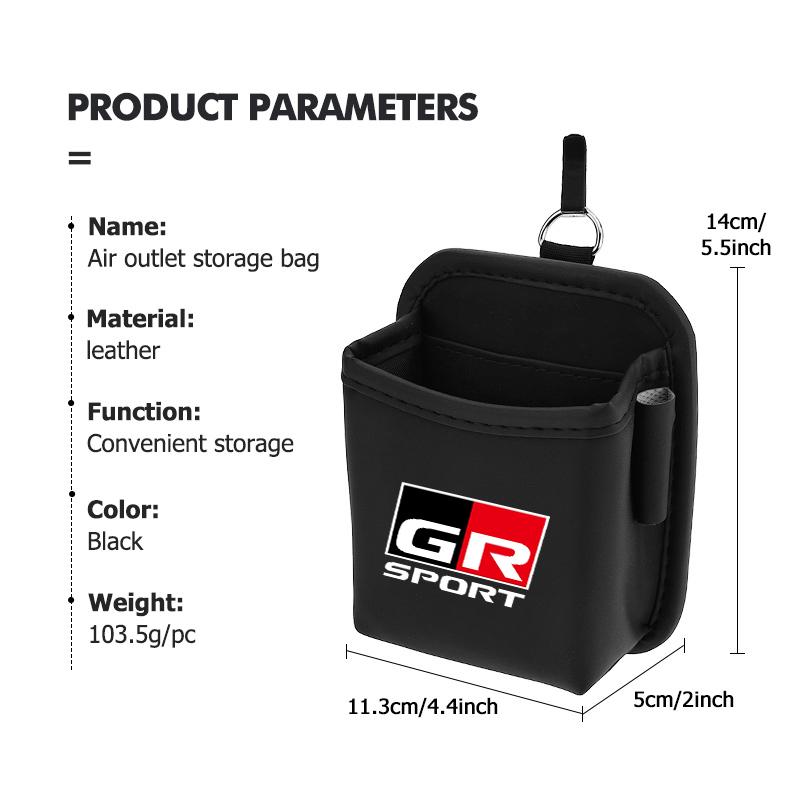 For S6 Car Air Outlet Storage Box Hanging Phone Lipstick Lighter Organizer Bag Holder Crown Land Cruiser RAV4 Camry Yaris JH6