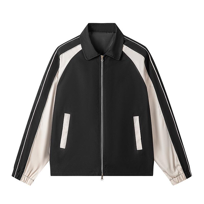 

Jacket men s jacket stand-up collar loose trend casual versatile youth spring and autumn jacket sports windproof men s jacket 3XL