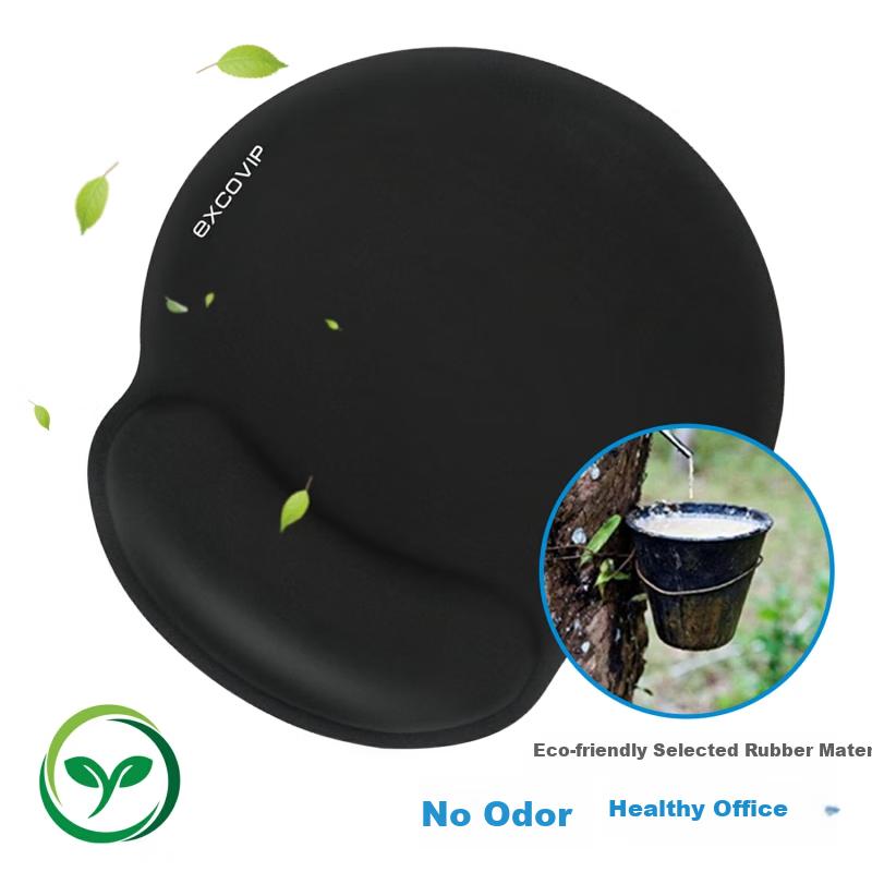 Comfortable Memory Foam, Ergonomic Business Wrist Rest Mouse Pad, Desk Mouse Wrist Support, Notebook Hand Rest Medium Size Thick Palm Pad Black 3624