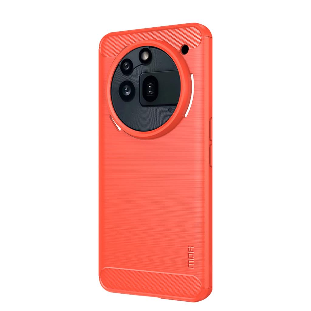 For Nothing Phone (3a) Pro Back Cover MOFI Brushed Texture Carbon Fiber Soft TPU Case