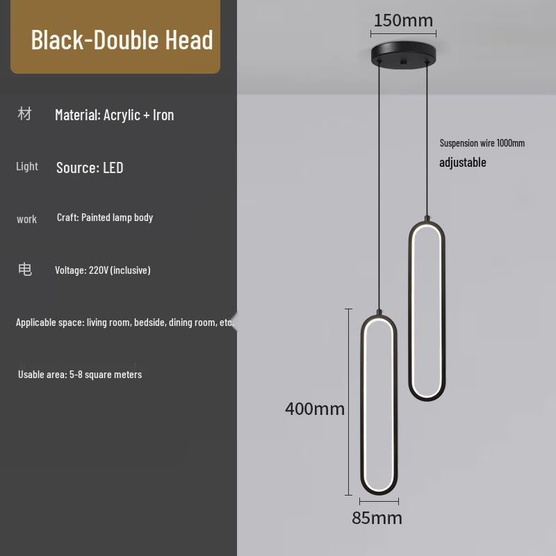 Nordic Minimalist Modern Chandelier - Creative, Luxurious Lighting for Bedroom and Living Room