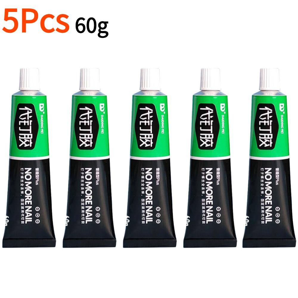 1-5Pcs 30g/60g All-Purpose Glue Quick Drying Glue Strong Adhesive Sealant Fix Glue Nail Free Adhesive Plastic Glass Metal