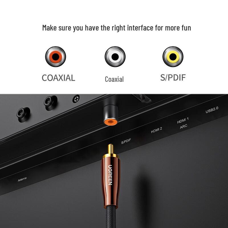Ugreen RCA koaxiální digitální audio kabel