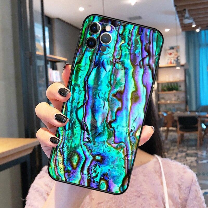 Abalone Shell Phone Case For iPhone 14 Pro Max XS X XR Cover For iPhone 13 12 Mini 11 Pro Max 7 8 Plus