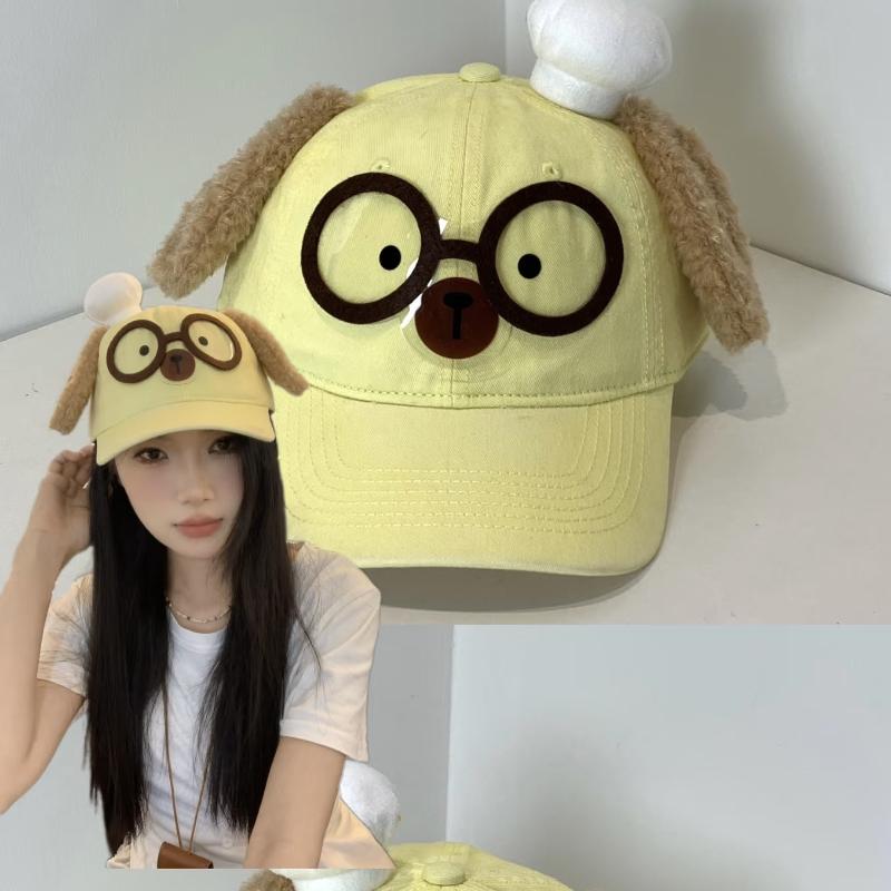 Korean Version of the New Parent-child Cartoon Bear Letter Soft Brim Cap Spring and Autumn Shopping Travel New Baseball Cap
