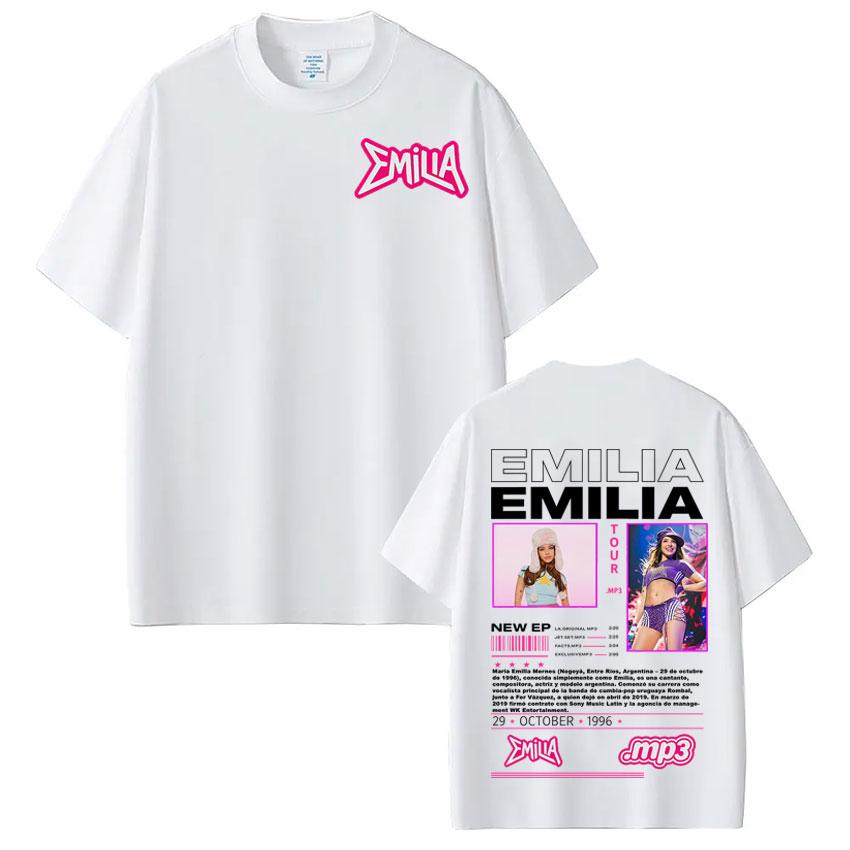 Emilia Mernes MP3 Tour Tshirts Men Women Fashion Hip Hop Oversized T Shirt Comfort Cotton Short Sleeve Tshirt Streetwear