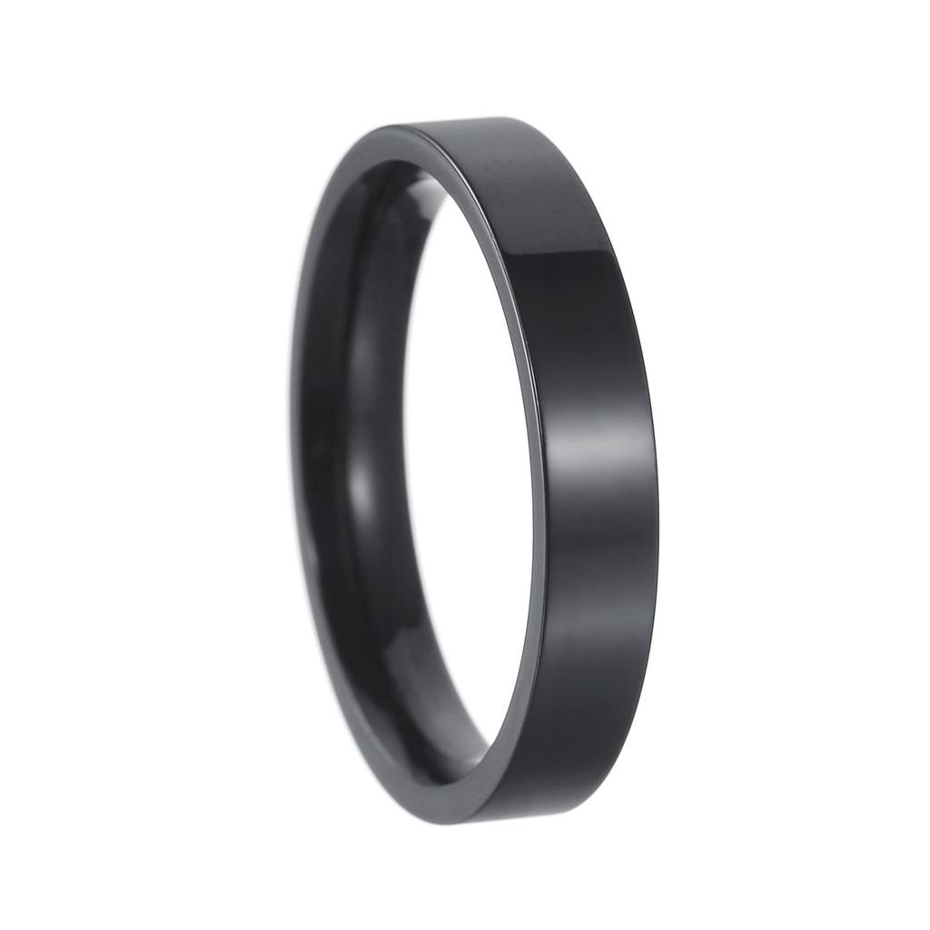 Polish Flat Stainless Steel Ring for Men Women 4mm 6mm 8mm 12mm Wide Couple Rings Jewelry Anniversary Wedding Gift