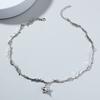 Ins Creative Thorns Iron Thorns Flame Collarbone Chain Necklace, New Hip Hop Sweater Necklace
