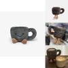Soft And Cute Gray Plush Coffee Cup Toy For Children With Comforting Doll Features