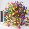 Hanging Artificial Morning Glory UV Resistant Fake Flower Indoor Outdoor Garden Porch Patio Wall Hanging Faux Flower Decoration