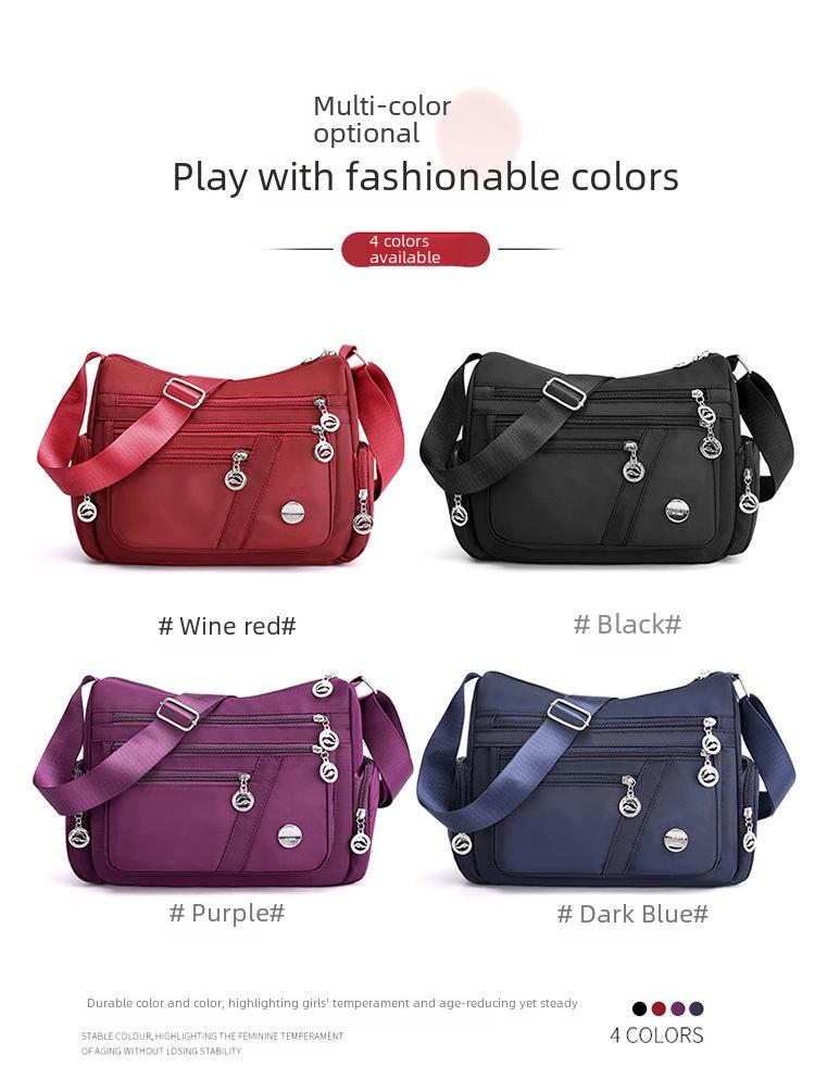 Women's Waterproof Nylon Canvas Shoulder & Crossbody Bag - Japanese & Korean Style for Everyday Use