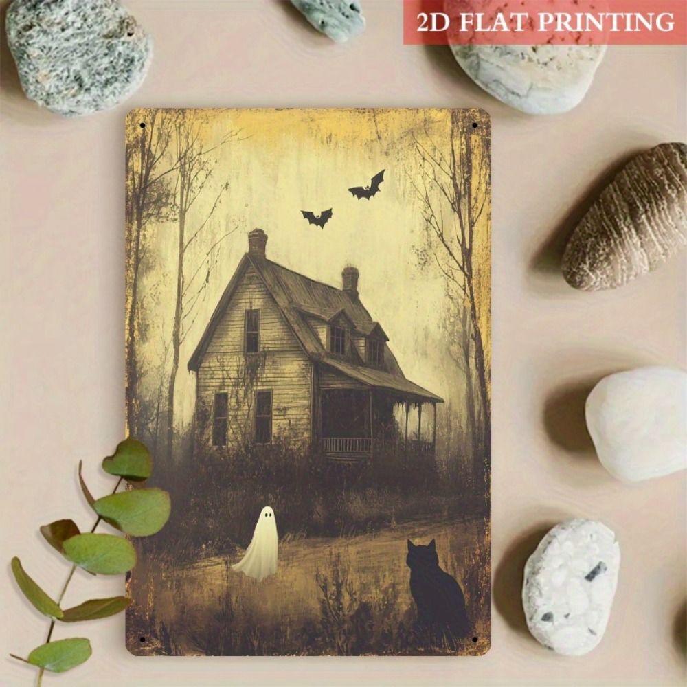 Funny Pig in Meadow Metal Tin Sign Wall Decor 20x30cm