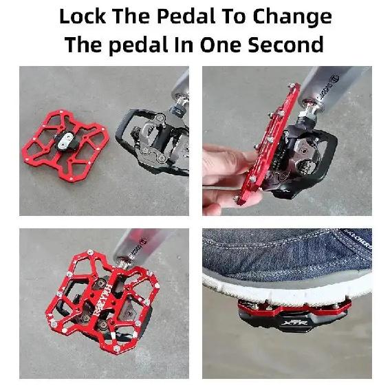 Pedal sin Clip Duradero Ultraligero Antideslizante Clásico Delicado Adaptadores de Plataforma para Pedales sin Clip de Aluminio Accesorios para Bicicleta