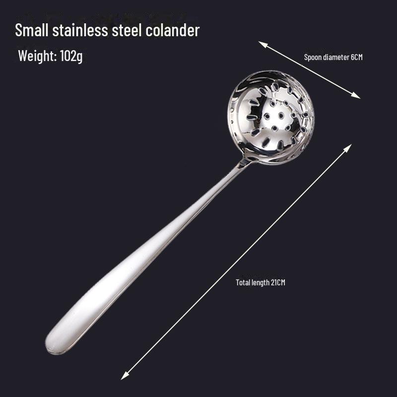 Stainless Steel Long-Handle Large Soup Spoon and Colander