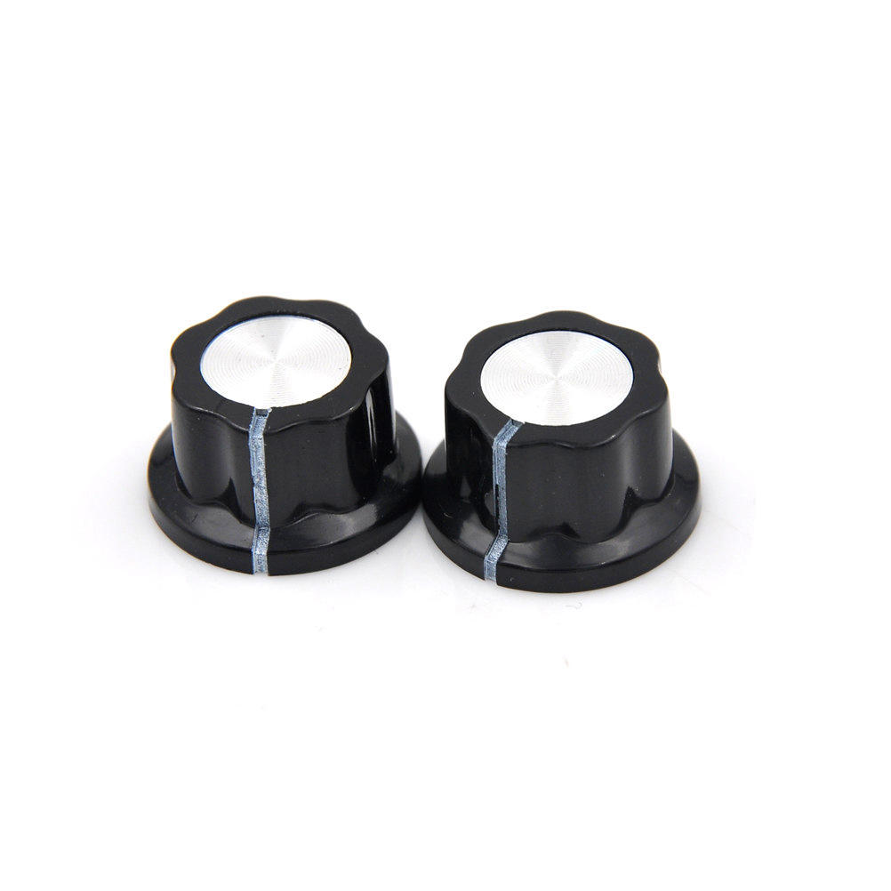 10 stk Potensiometerknapp Dreiekontroll Dreie Bakelittknapp Hulldiameter 6 mm