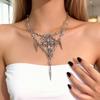 Y2k Gothic Cross Pendant Necklace for Women Men Jewelry Punk Barbed Wire Thorns Necklace Jewelry Accessory