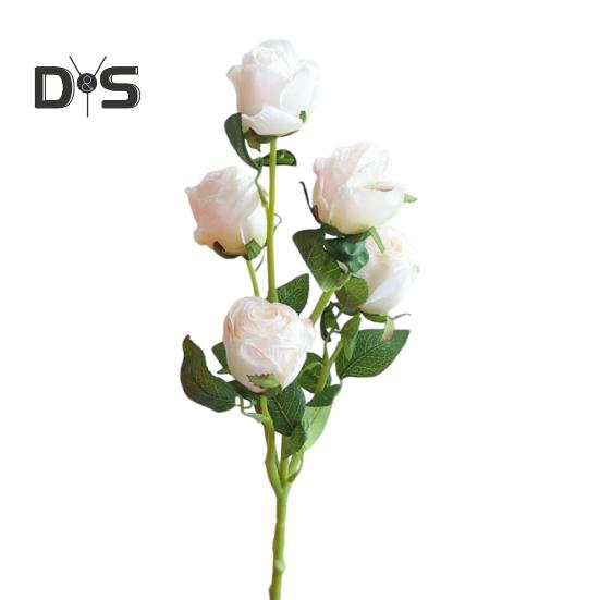 

1 филиал с длительным сроком службы, искусственные цветы, не требующие обслуживания, довольно высокая имитация искусственных шелковых роз белый
