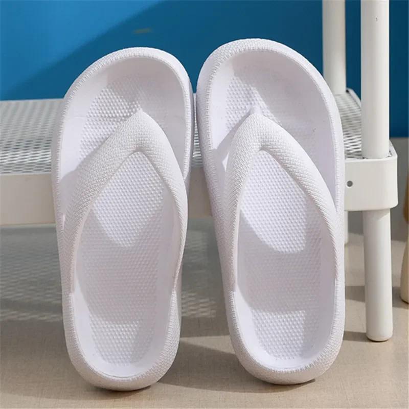 Fashion Fashion Eva Platform Flip Flops for Women 2025 Summer Non Slip Beach Slides Sandals Woman Light Soft Sole Bathroom Home Slippers