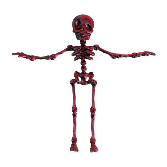 Poseable Skeleton Fridge Magnet 3D Printed Articulated Full Body Skeleton with Movable Joints Halloween Mini Skull Fridge Magnets for Home Decor