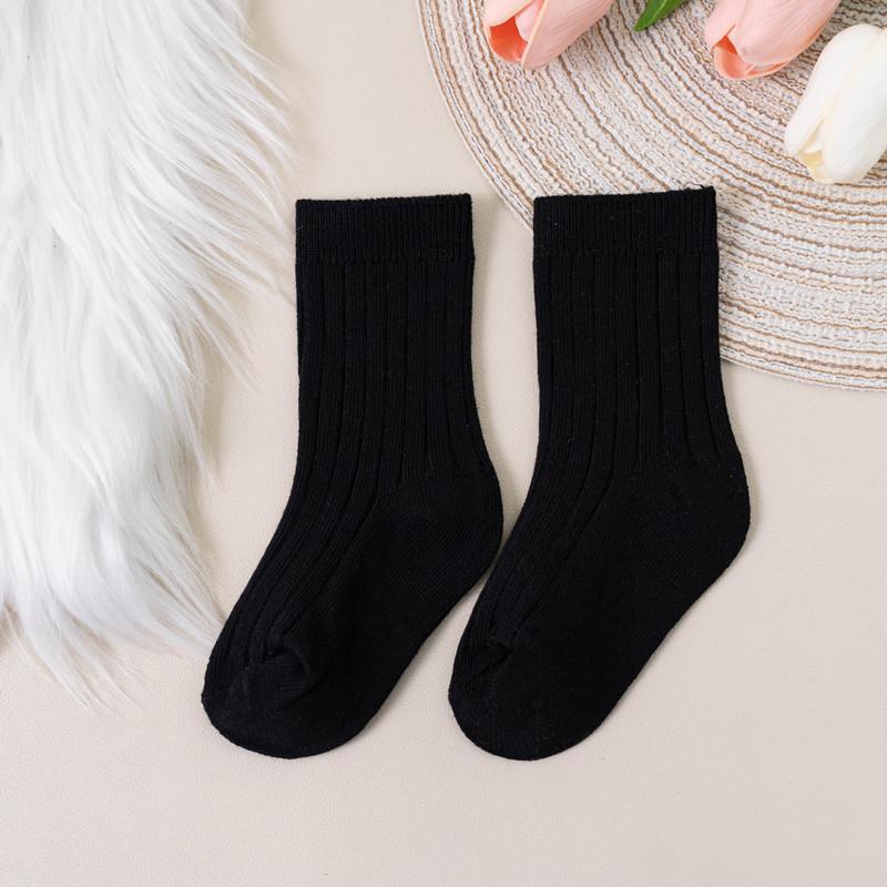 Baby Boys Girls Socks Breathable Toddlers Kids Short Socks Solid Soft Cotton Stripe Infant Princess Cute Socks For 0-8Years
