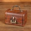 Wooden Antique Storage Box Medieval Vintage Suitcase Treasure Chest Necklaces Jewelry Organizer Gift Box with Lock Big Photo Box