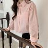The Pink Loose Fit Stripe Pendant Side Shirring Shirt