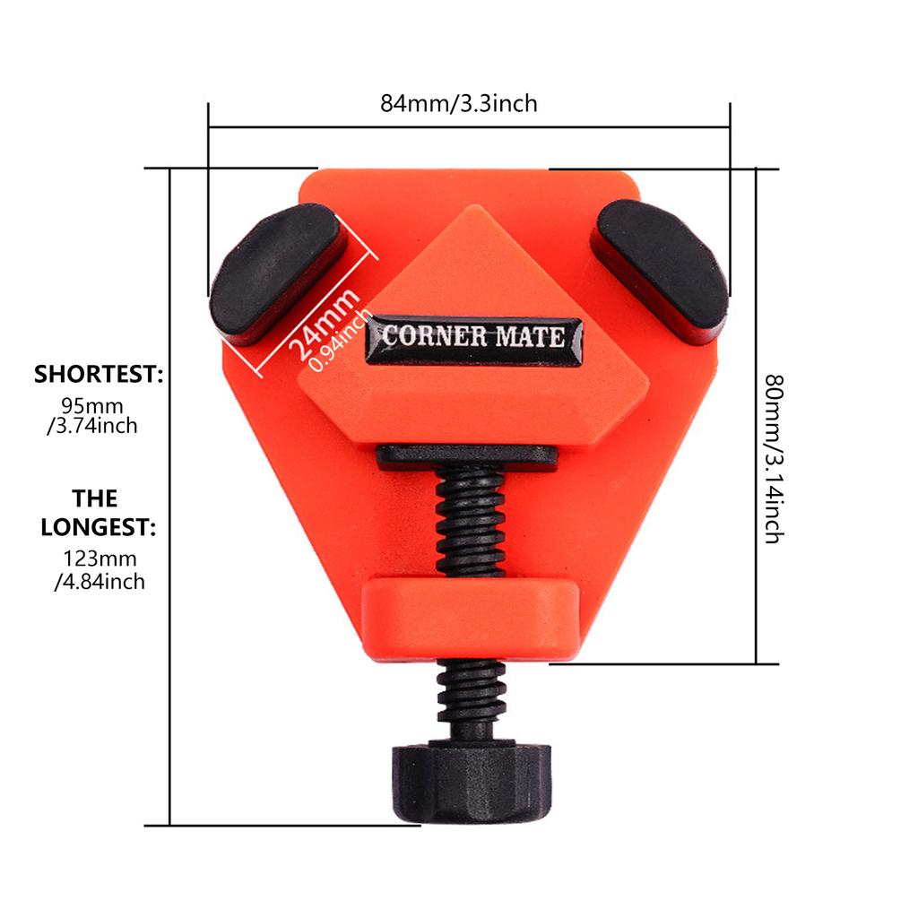 Corner Clamp Opened Closed Adjustable 90 Degree Right Angle Clamp for Woodworking Right Angle Clamp Hand Tool