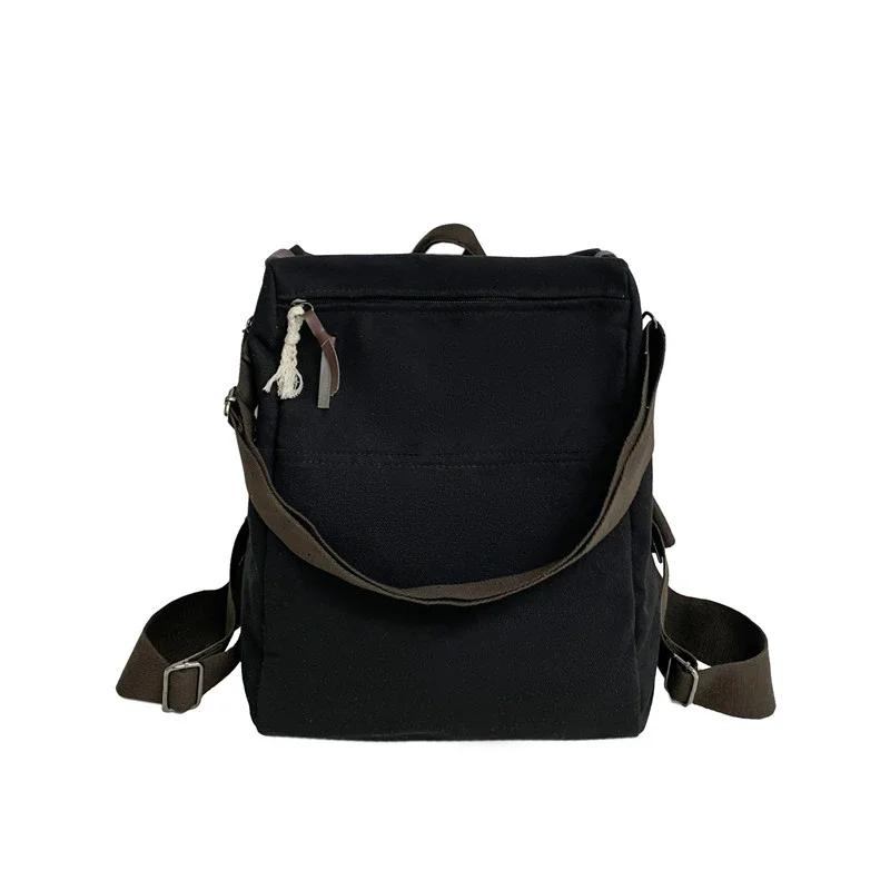 Solid Color Zipper Canvas Ladies Backpacks for Sale  Casual Commuting School Bags  High Quality Large Capacity Bags for Women