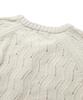 MMIC Wavy Zip Cardigan (Ivory)