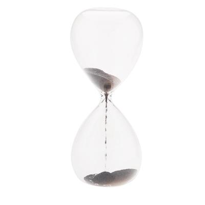 1pcs Magnet Hourglass Awaglass Hand Blown Timer Desktop Decoration Magnetic Hourglass Black
