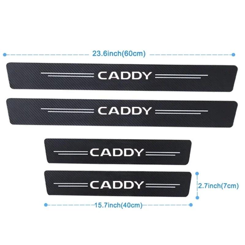 BQAX1 Car Door Sill Scratch Resistent Stickers Threshold Pad for Volkswagen VW Caddy Logo Golf GTI Polo Jetta Passat Scirocco Tiguan