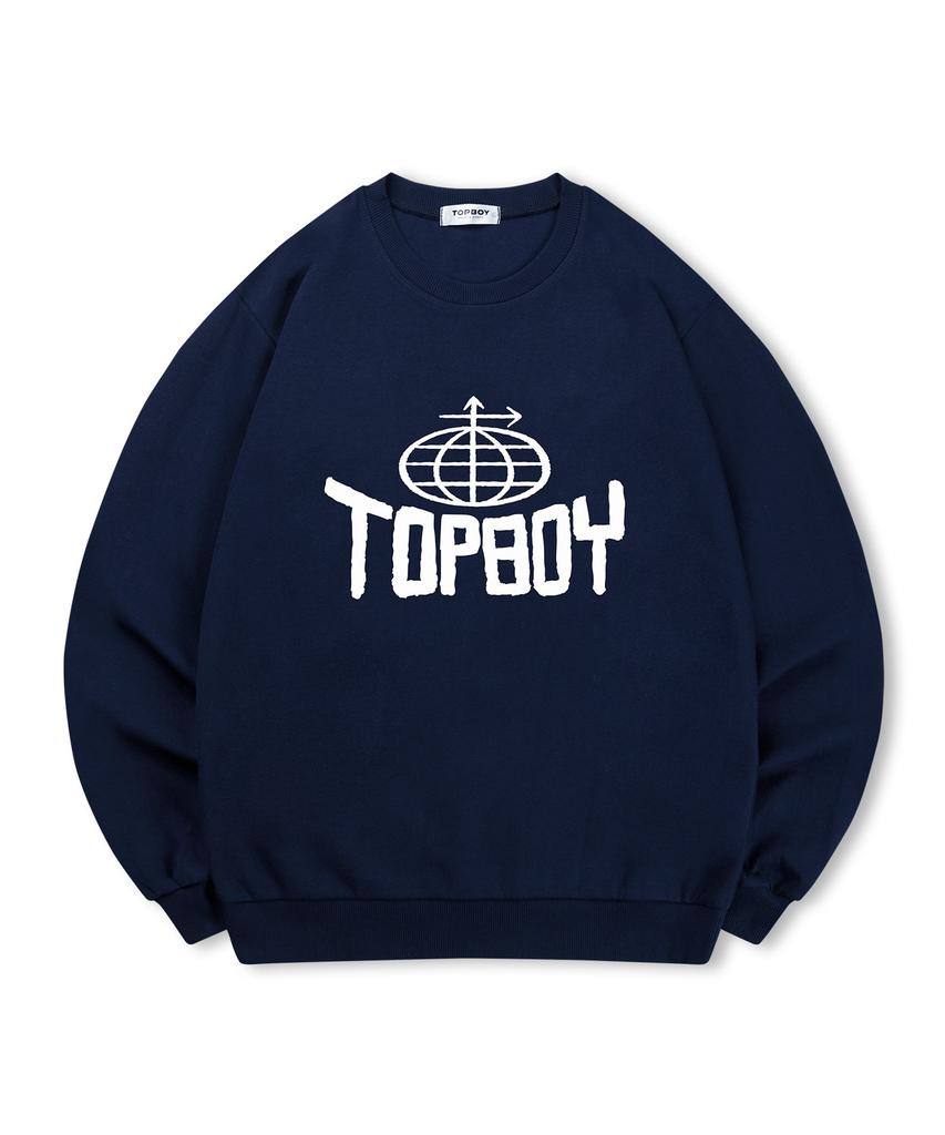 TOPBOY [Non-Fleece Or Fleece] Aeroglobe Printed Sweatshirt (Type A)