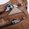 Soft Leather Multi-Layer Crossbody Bag Women's Bag Middle-Aged Mother's Bag