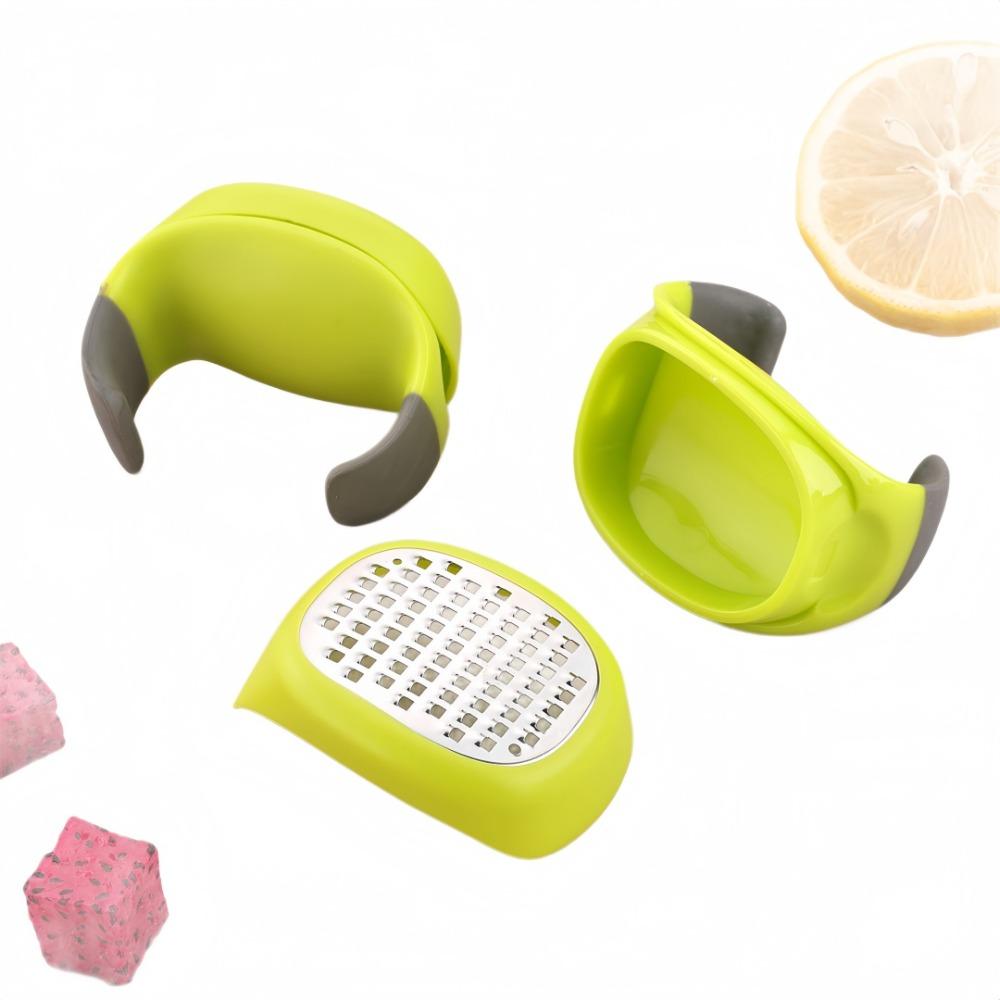 Circular Sharp Garlic Press Durable Easy Clean Stainless Steel Planer Tool For Ginger Garlic Cheese Vegetables Kitchen Gadgets