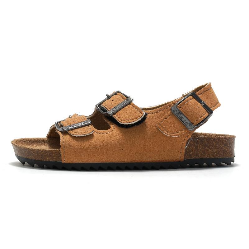 Children s Elastic Clogs Boys and Girls Sandals Slippers Soft Bottom Non-slip Toddler Casual Open-toe Flat Sandals 22insole14.5cm