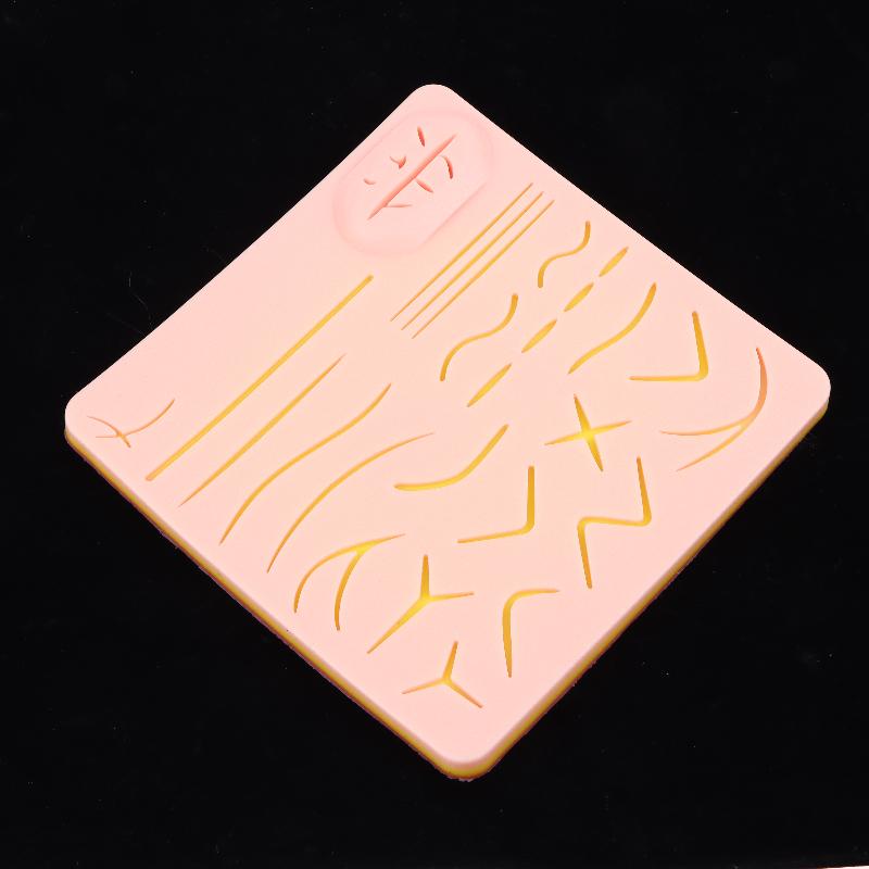 Reusable Surgical Suture Kit Pad Silicone Skin Wounds Suture Practice Traumatic Simulation Wounds Training Teaching Model