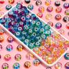 20pcs 14x9.3mm Resin Beads Gradient Color Big Hole Round Loose Spacer Beads for Jewelry Making DIY Bracelet Necklace Accessories